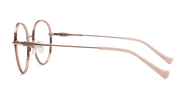 theda oval pink eyeglasses frames side view