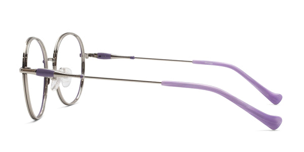 theda oval purple eyeglasses frames side view