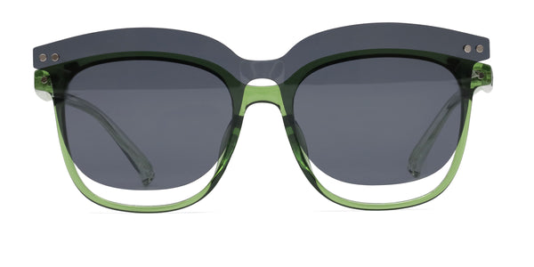 tim square green eyeglasses frames front view