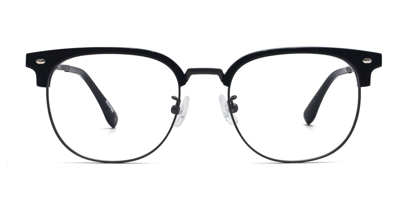 timber browline black eyeglasses frames front view