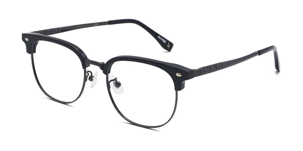 timber browline black eyeglasses frames angled view
