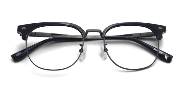 timber browline black eyeglasses frames top view