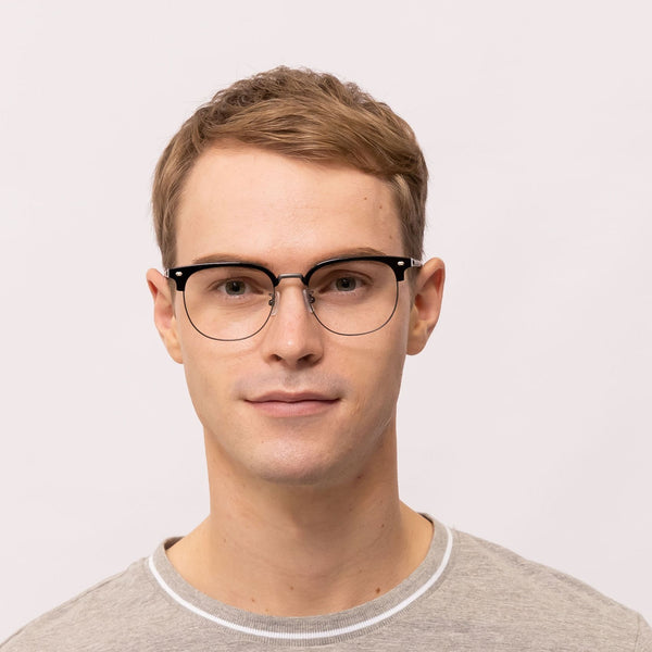 timber browline black eyeglasses frames for men front view