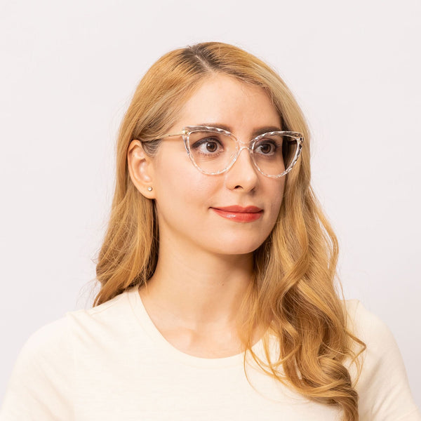 ultimate cat eye transparent eyeglasses frames for women side view