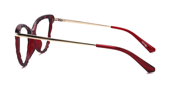 ultimate cat eye red eyeglasses frames side view