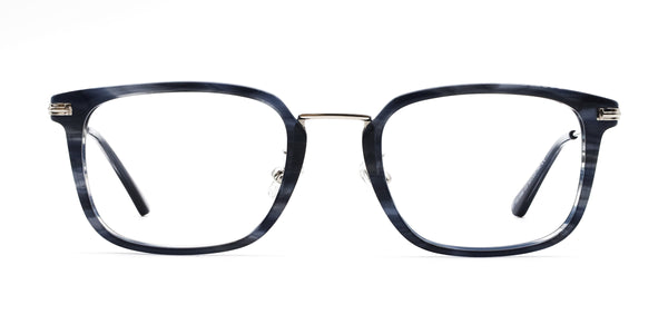ultra rectangle gray eyeglasses frames front view