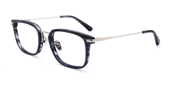 ultra rectangle gray eyeglasses frames angled view