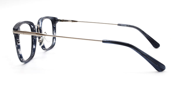 ultra rectangle gray eyeglasses frames side view