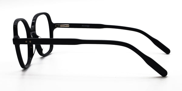 utopia square black eyeglasses frames side view