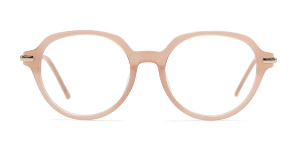 verity geometric pink eyeglasses frames front view