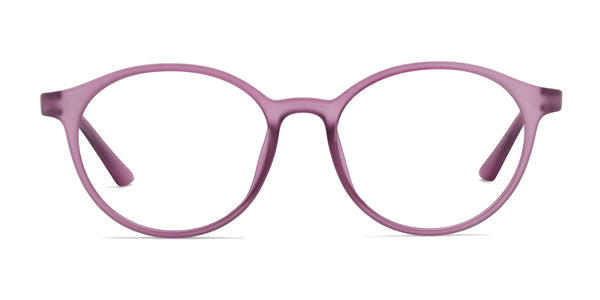 vers oval matte purple eyeglasses frames front view