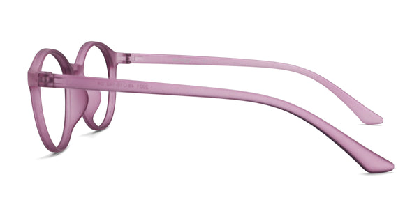 vers oval matte purple eyeglasses frames side view