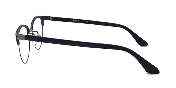 victor oval black eyeglasses frames side view