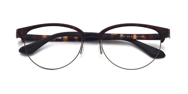 victor oval tortoise eyeglasses frames top view