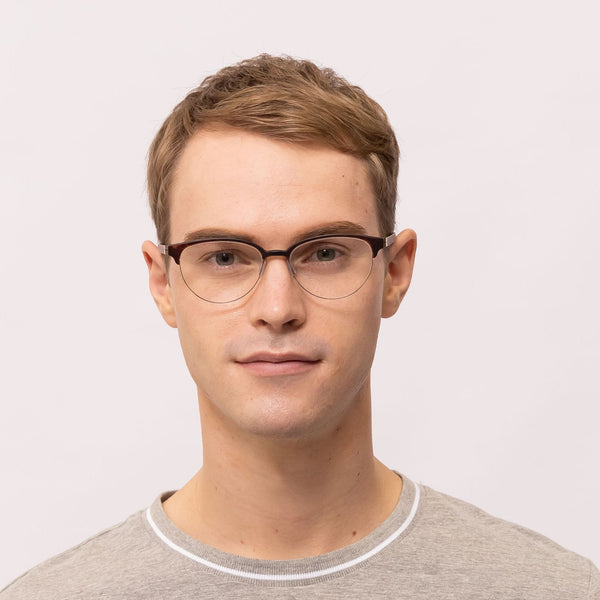 victor oval tortoise eyeglasses frames for men front view