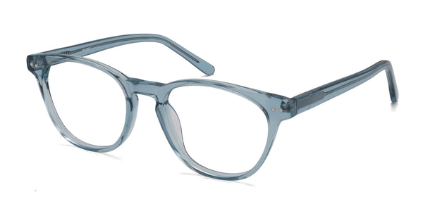 vivi square blue eyeglasses frames angled view