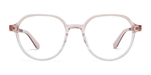 vivian geometric gradient pink eyeglasses frames front view