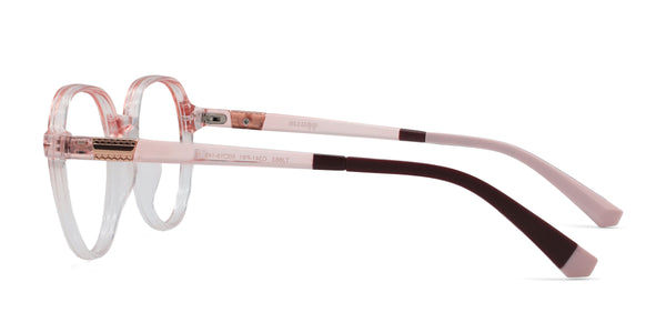 vivian geometric gradient pink eyeglasses frames side view