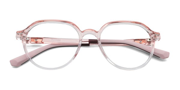 vivian geometric gradient pink eyeglasses frames top view