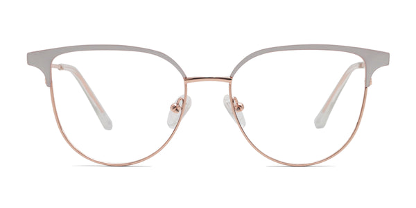 vivid browline white eyeglasses frames front view