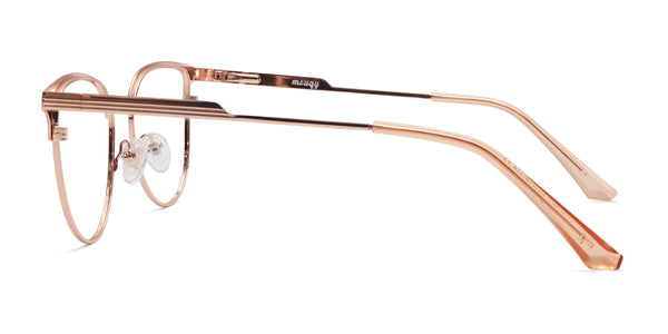 vivid browline pink eyeglasses frames side view