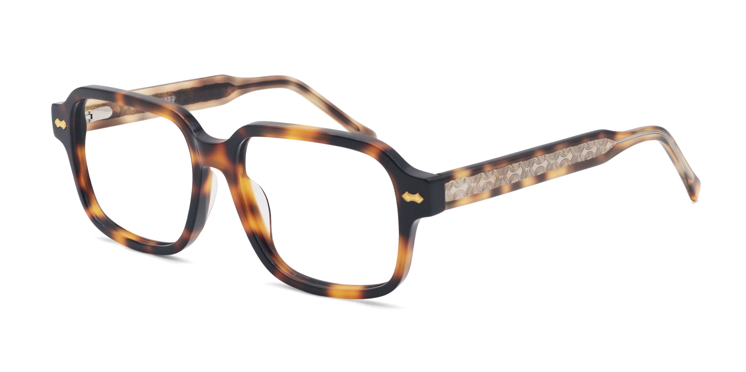 Vogue Rectangle Tortoise eyeglasses frames angled view