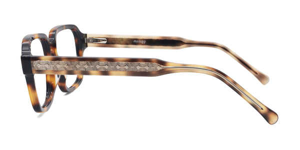 vogue rectangle tortoise eyeglasses frames side view