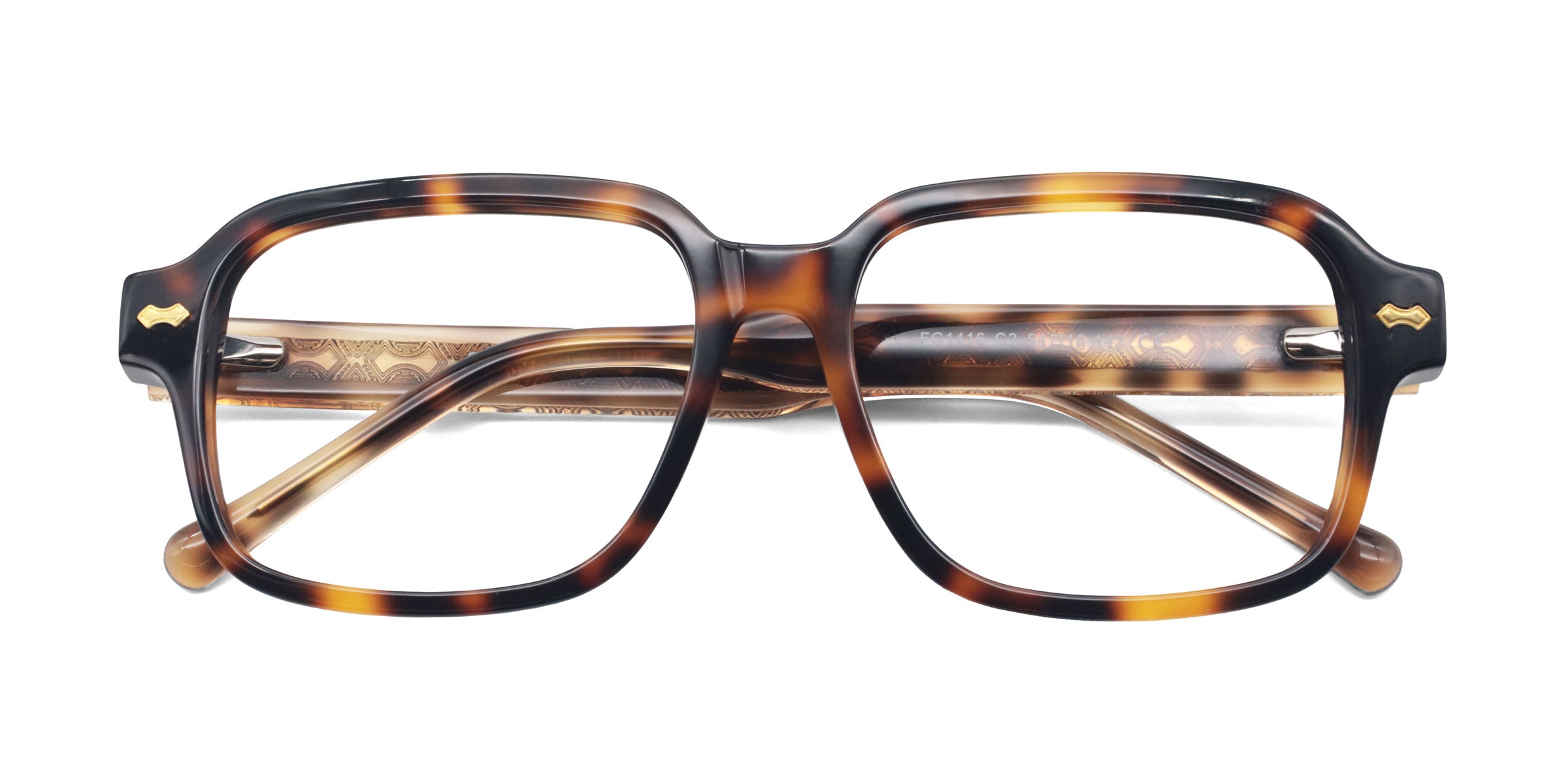 Vogue Rectangle Tortoise eyeglasses frames top view