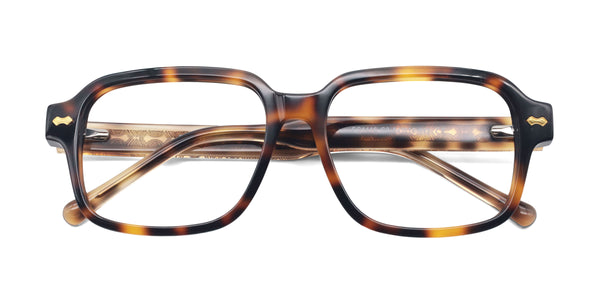 vogue rectangle tortoise eyeglasses frames top view