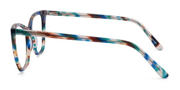 vow cat eye blue eyeglasses frames side view