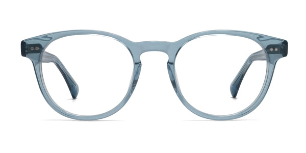 willie oval blue eyeglasses frames front view