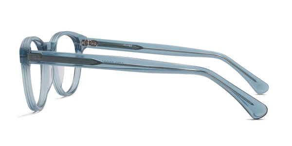 willie oval blue eyeglasses frames side view