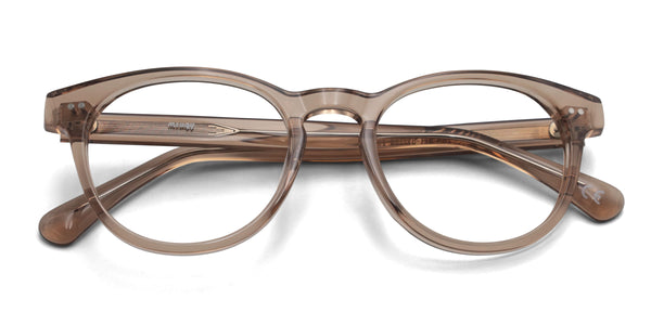 willie oval brown eyeglasses frames top view