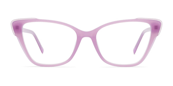 wink cat eye purple eyeglasses frames front view