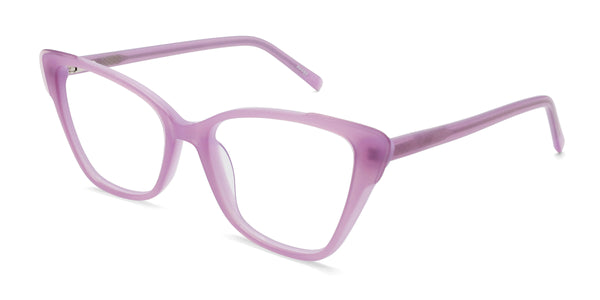 wink cat eye purple eyeglasses frames angled view