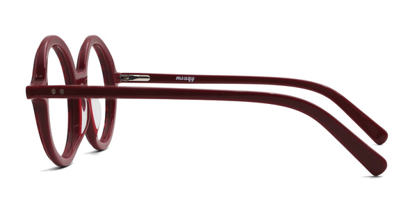 winnie round red eyeglasses frames side view