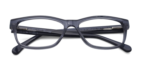 xper rectangle gray eyeglasses frames top view