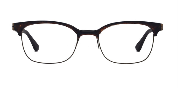 zen rectangle tortoise eyeglasses frames front view