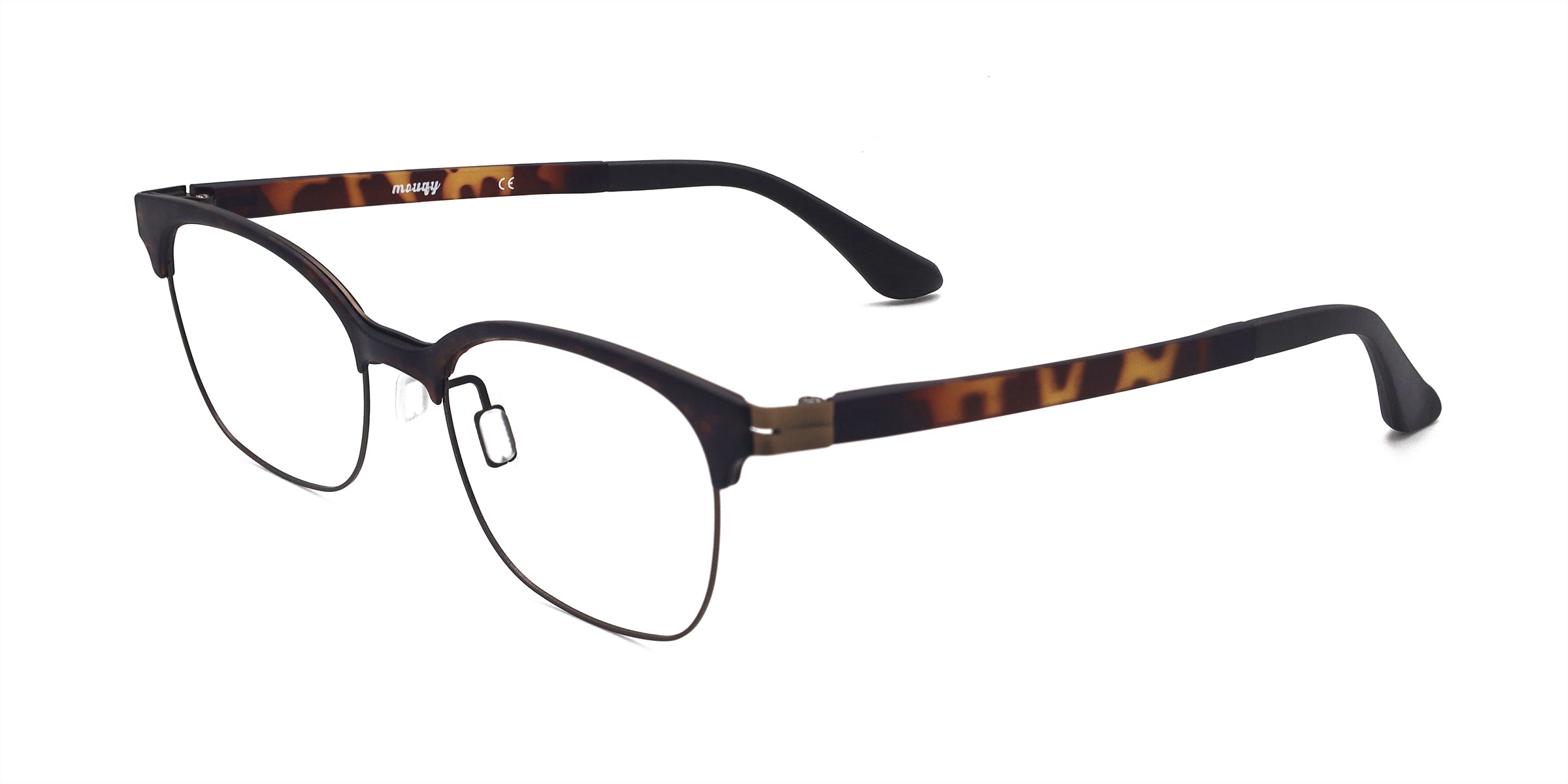 Zen Rectangle Tortoise Eyeglasses - Mouqy Eyewear