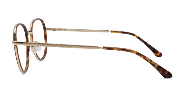 zizz geometric tortoise eyeglasses frames side view