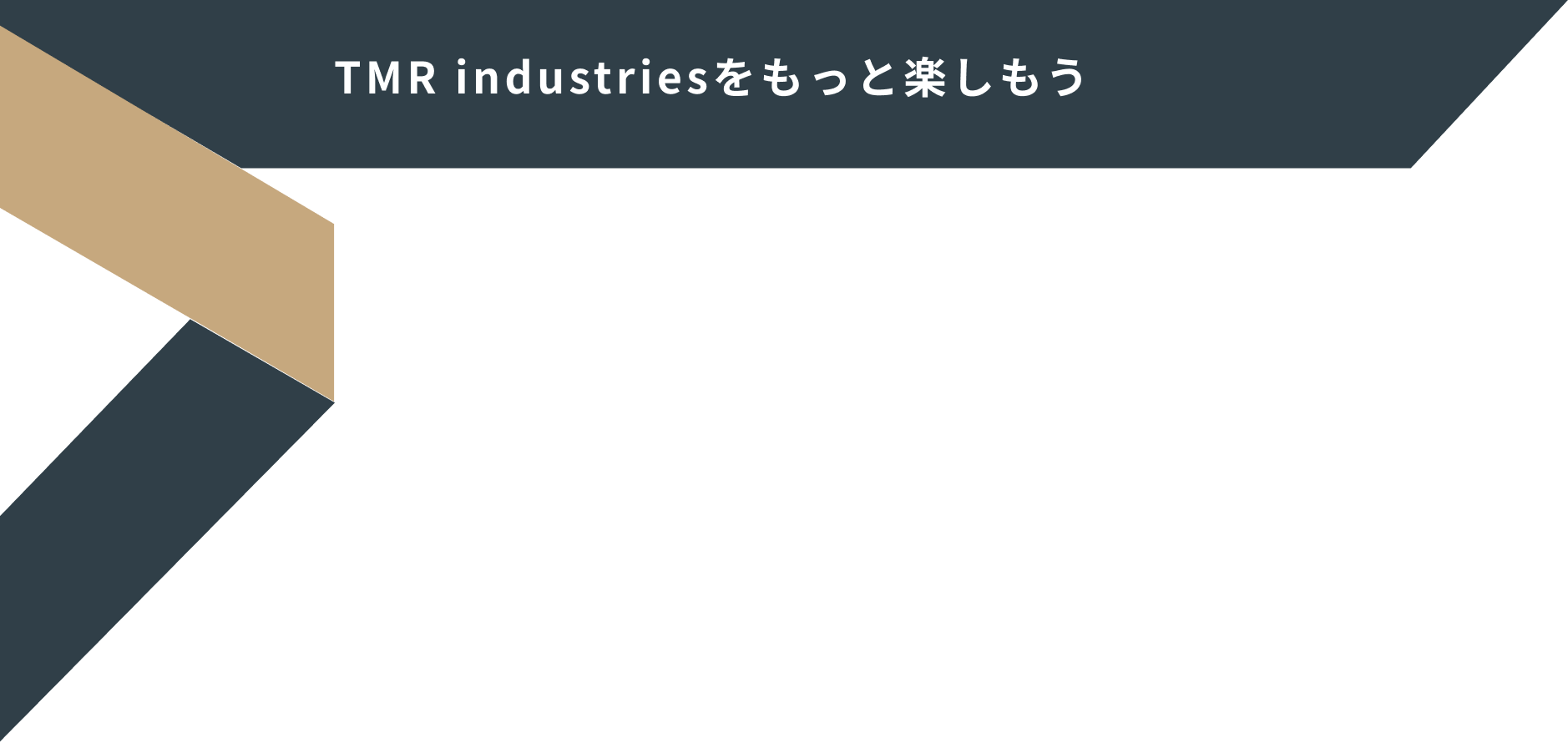 TMR industriesをもっと楽しもう