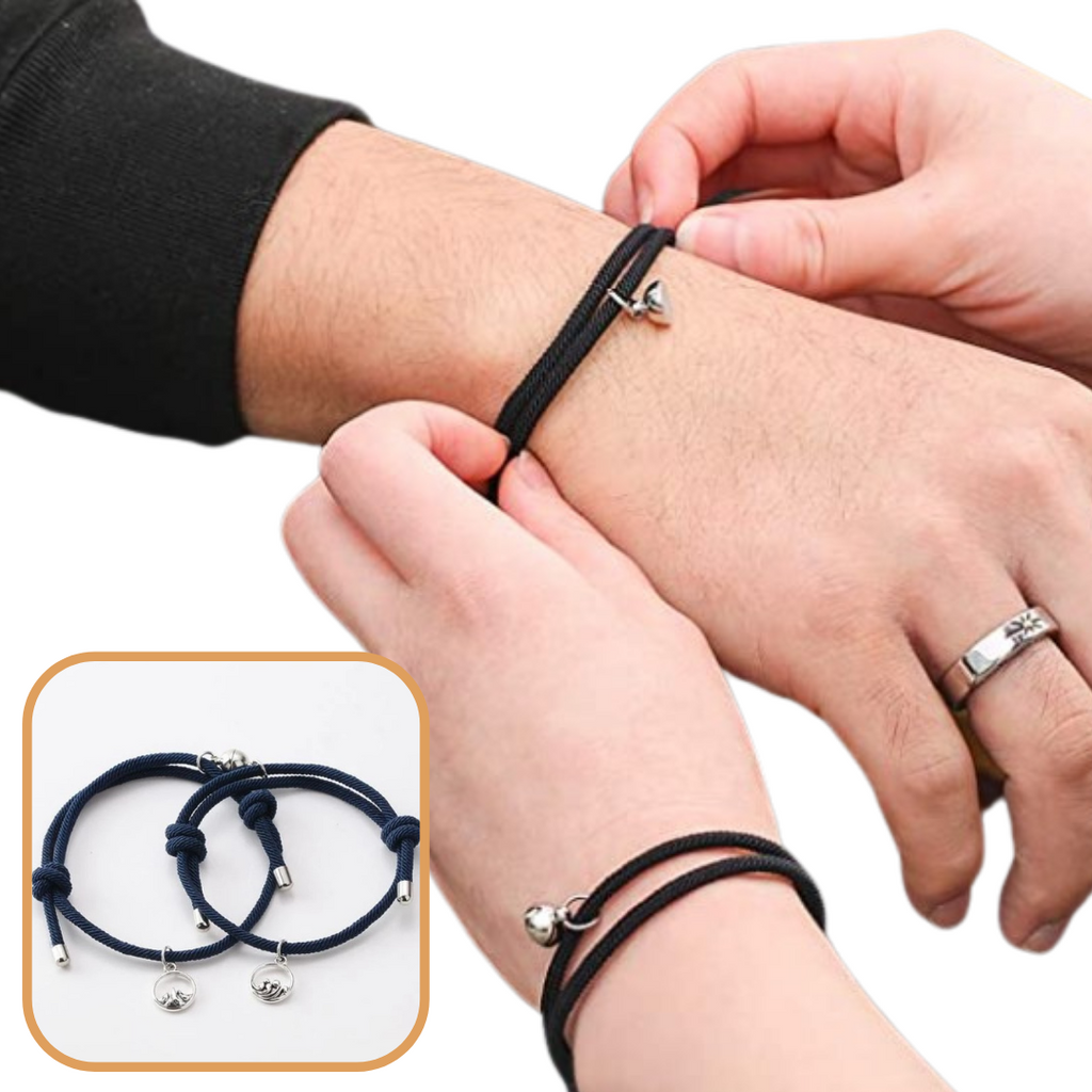Bracelet de couple magnétique - bracelet ajustable - ouistiprix