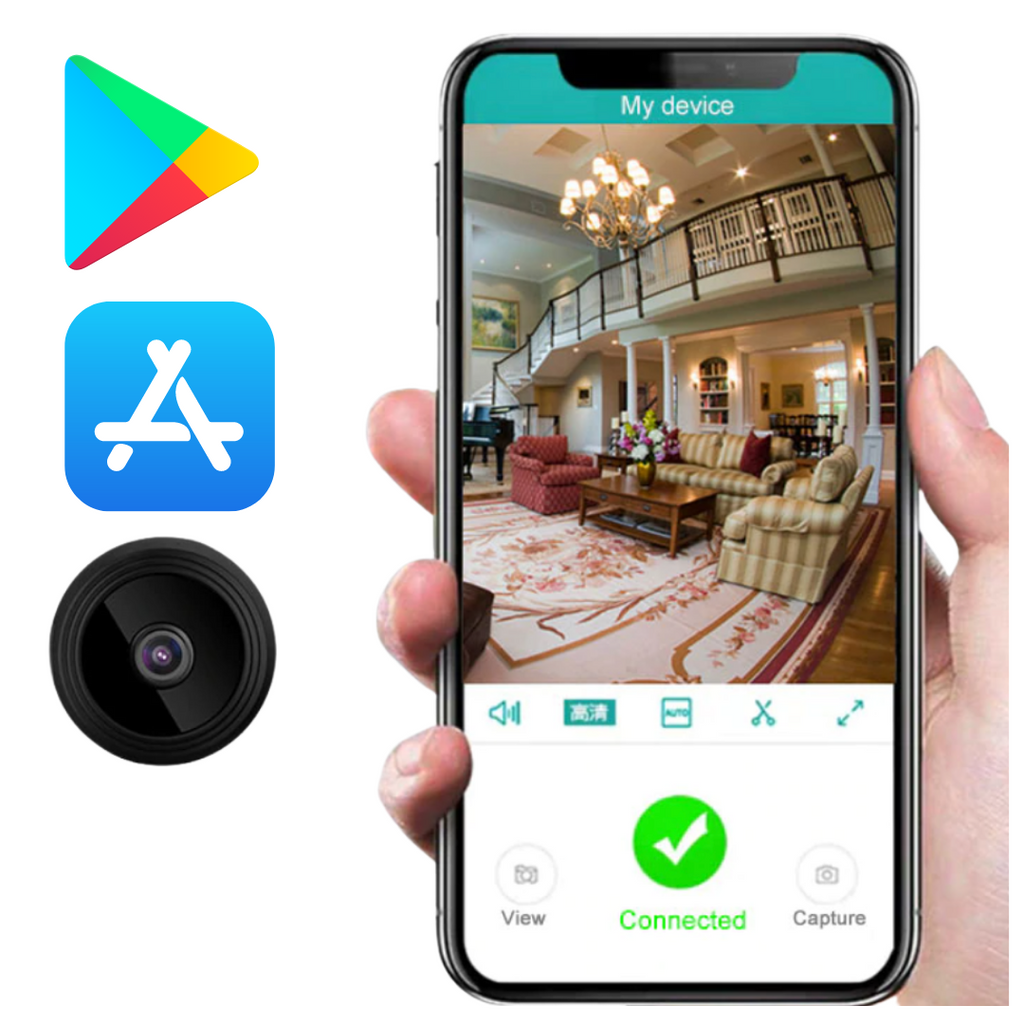 App pour mini caméra de surveillance sans fil smartphone - Ouistiprix