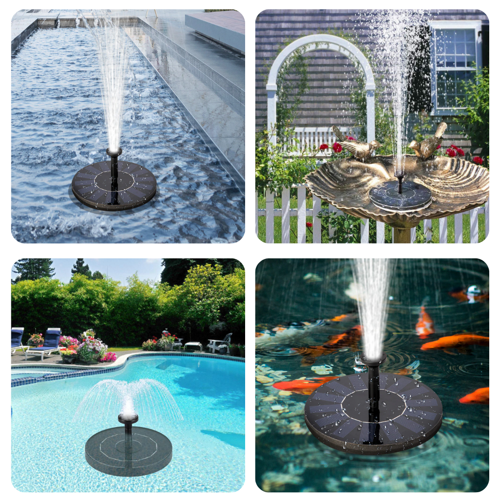 Fontaine solaire de jardin - Multi usages - Ouistiprix
