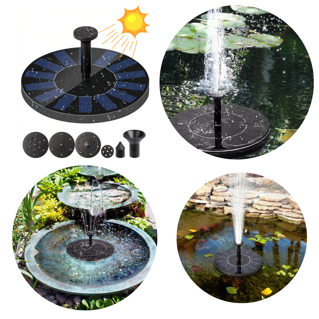 Fontaine solaire de jardin - Fontaine à énergie solaire  - Ouistiprix