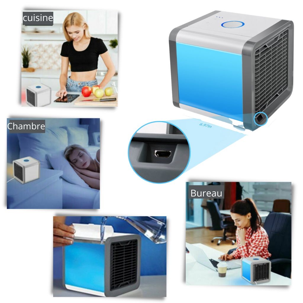 Mini climatiseur portable - Portable - Ouistiprix