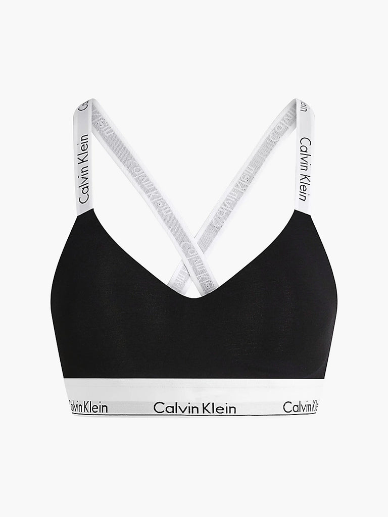 CALVIN KLEIN - MODERN COTTON PADDED BRALETTE - BLACK – Elegant Undies