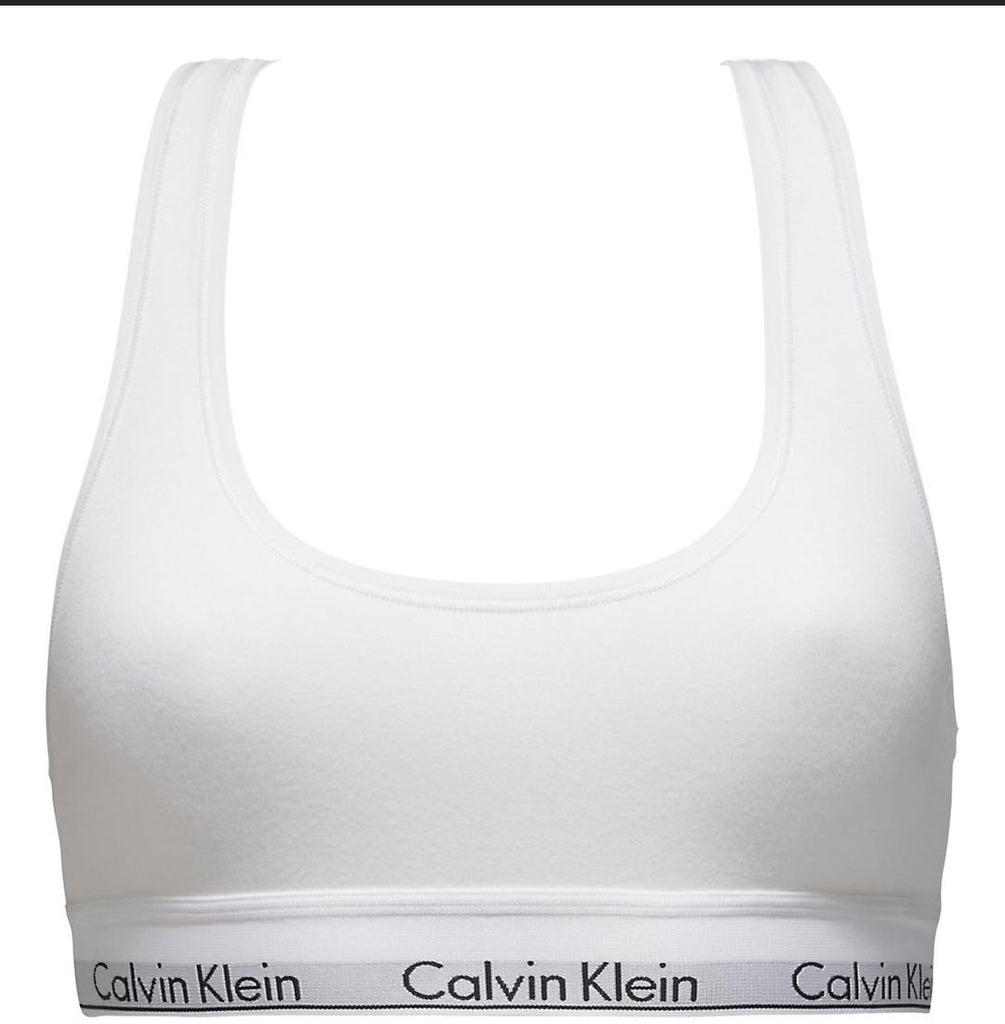 CALVIN KLEIN GREY MODERN COTTON PADDED BRALETTE – Elegant Undies