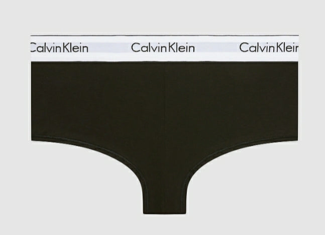 CALVIN KLEIN-MODERN COTTON - HIGH LEG TANGA BLACK – Elegant Undies