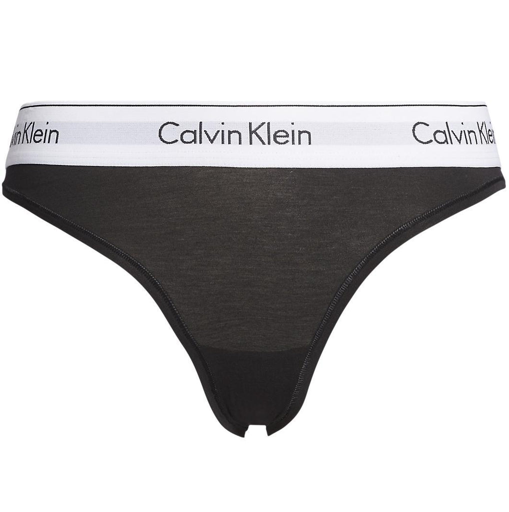 CALVIN KLEIN - MODERN COTTON STRING THONG - BLACK – Elegant Undies